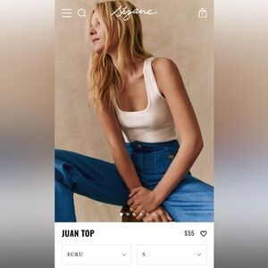 Sezane Juan Top Rib Tank size S